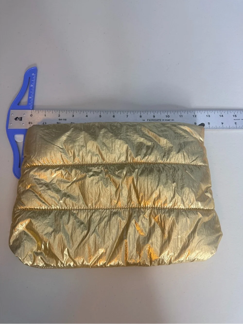 Trouvé Athleisure Crossbody Gold Quilted Puffer Clutch Bag - new